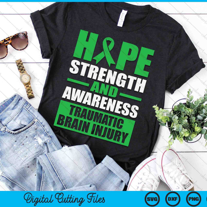 Hope Strength And Awareness Traumatic Brain Injury Awareness SVG PNG Digital Cutting Files