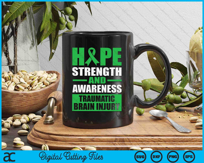 Hope Strength And Awareness Traumatic Brain Injury Awareness SVG PNG Digital Cutting Files