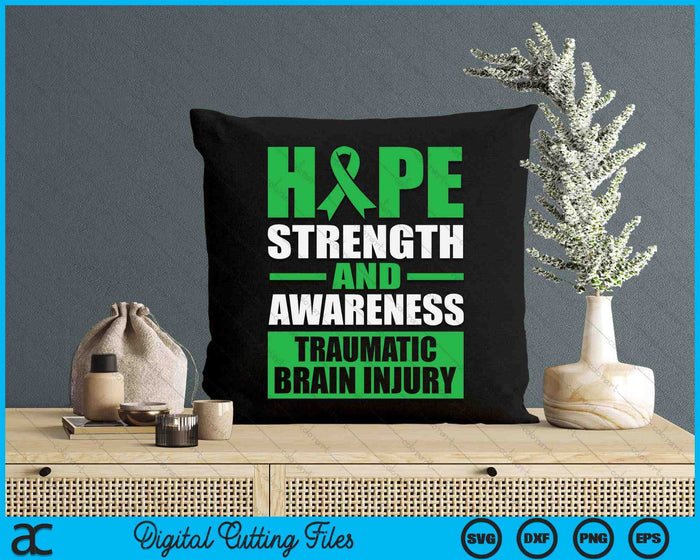 Hope Strength And Awareness Traumatic Brain Injury Awareness SVG PNG Digital Cutting Files