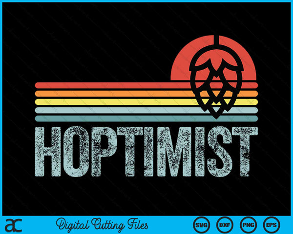Hoptimist Vintage Home Brew Craft Beer SVG PNG Digital Cutting File
