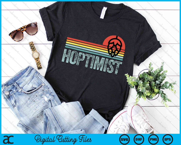 Hoptimist Vintage Home Brew Craft Beer SVG PNG Digital Cutting File
