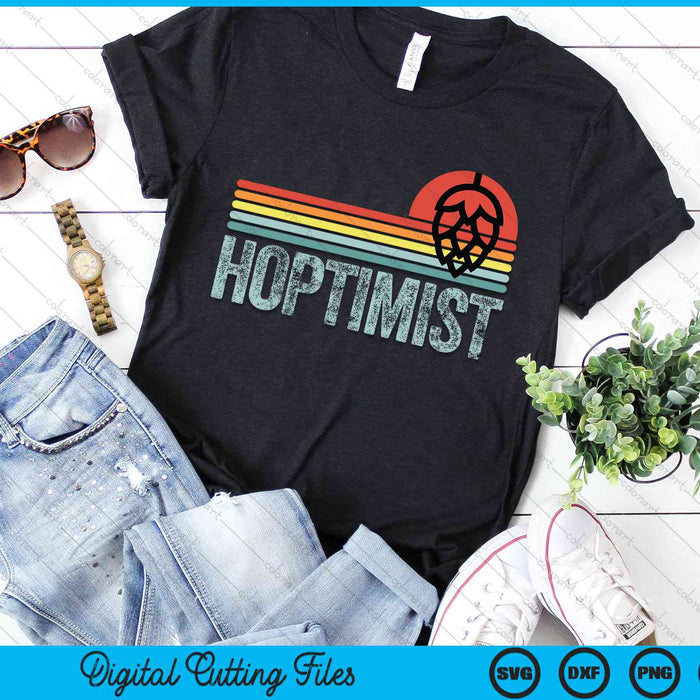 Hoptimist Vintage Home Brew Craft Beer SVG PNG Digital Cutting File