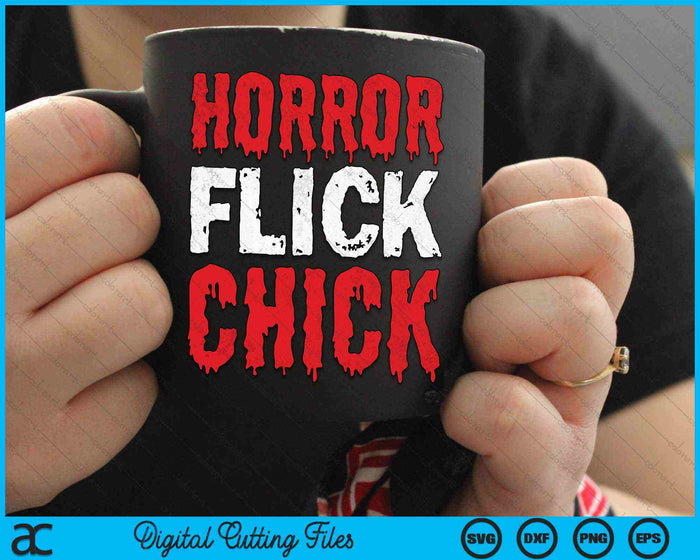 Horror Flick Chick Horrorfilm Fan SVG PNG digitale snijbestanden