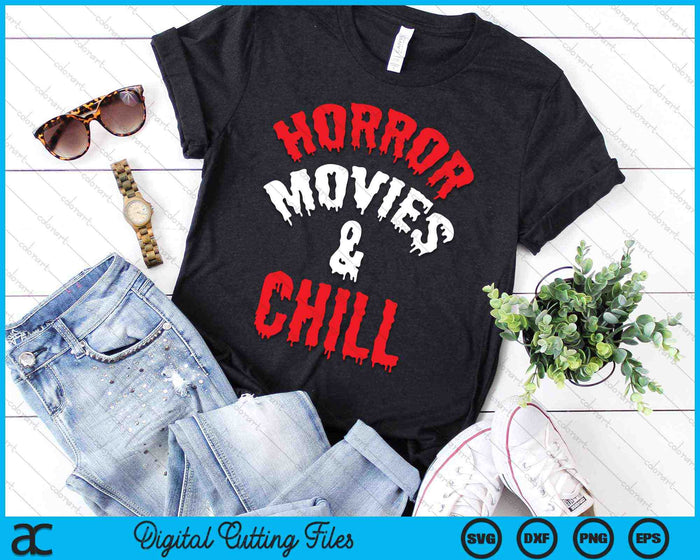 Horrorfilms en Chill Horror Grappige SVG PNG digitale snijbestanden