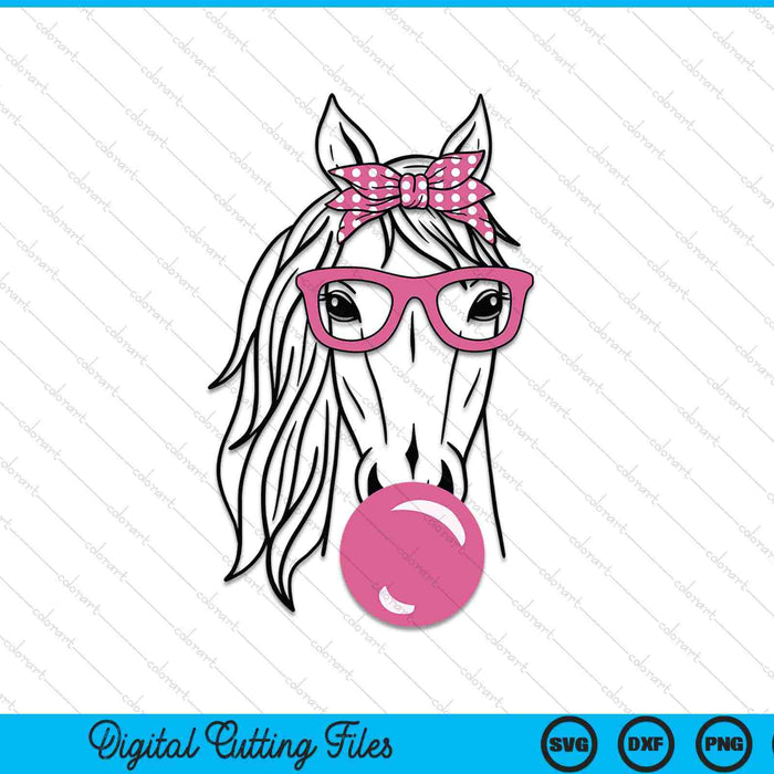 Horse bandana for horseback riding horse lover SVG cut file