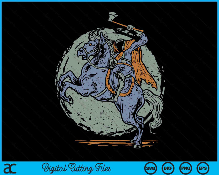 Horse Gifts Halloween Headless Horseman SVG PNG Digital Printable Files