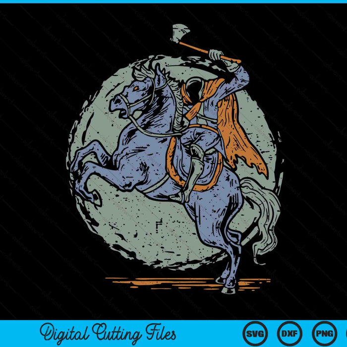 Horse Halloween headless horseman SVG cut file
