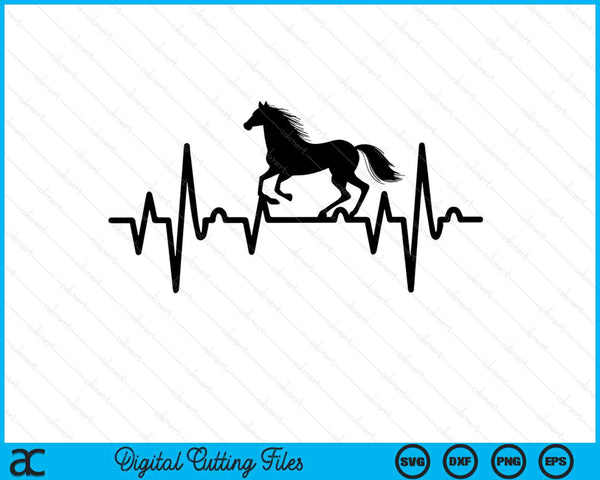 Horse heartbeat SVG cut file