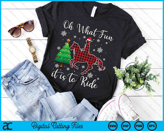 Horse Oh What Fun It Is To Ride Christmas Xmas SVG PNG Digital Cutting Files