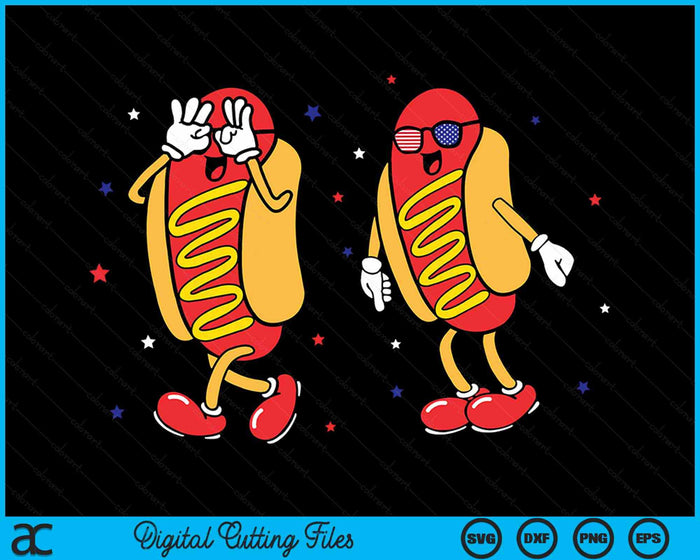 Hot Dog Griddy 4th Of July Funny Independence Day SVG PNG Digital Cutting File