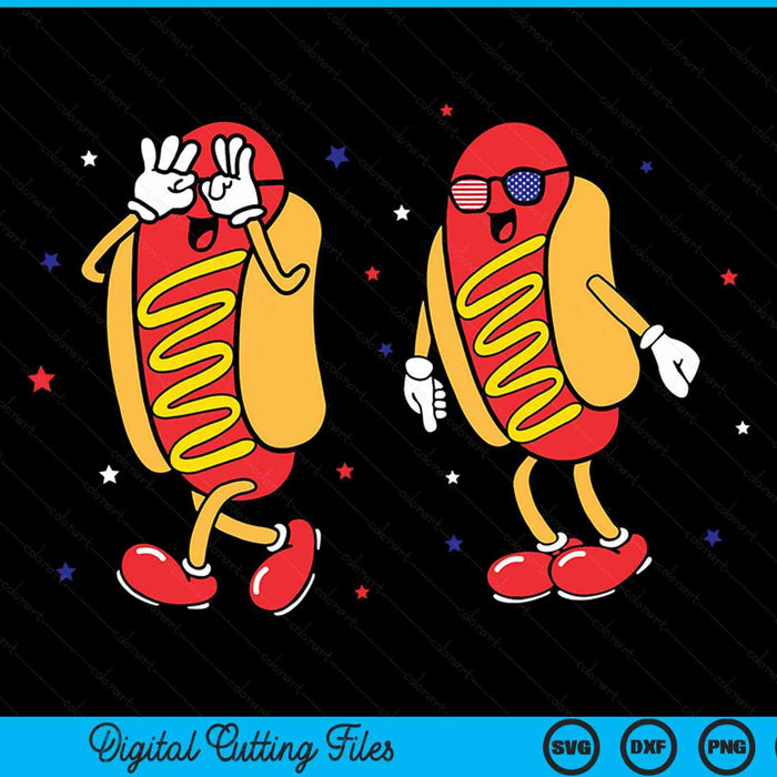 Hot Dog Griddy 4th Of July Funny Independence Day SVG PNG Digital Cutting File