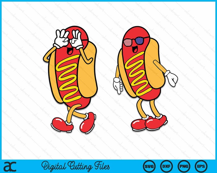 Hot Dog Griddy Dance Hotdog 4th of July SVG PNG Digital Cutting File