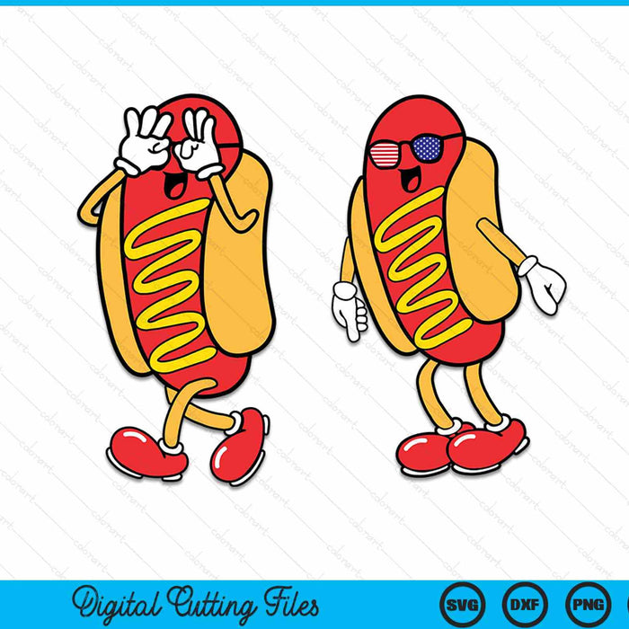 Hot Dog Griddy Dance Hotdog 4th of July SVG PNG Digital Cutting File