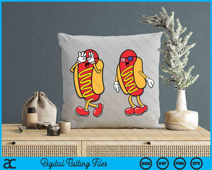 Hot Dog Griddy Dance Hotdog 4th of July SVG PNG Digital Cutting File