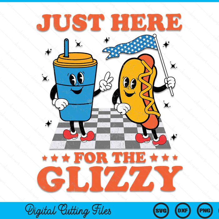 Hot dog I'm just here for the glizzy happy 4th of July SVG cut file