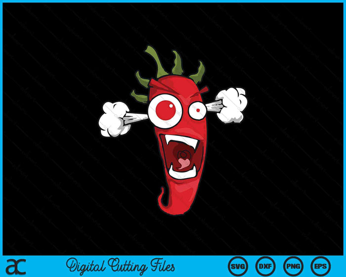 Hot Spicy Chili Pepper Chilli Spice Heat Food Mexican SVG PNG Digital Printable Files