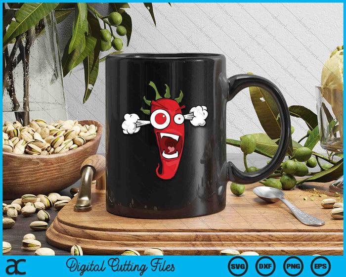 Hot Spicy Chili Pepper Chilli Spice Heat Food Mexican SVG PNG Digital Printable Files