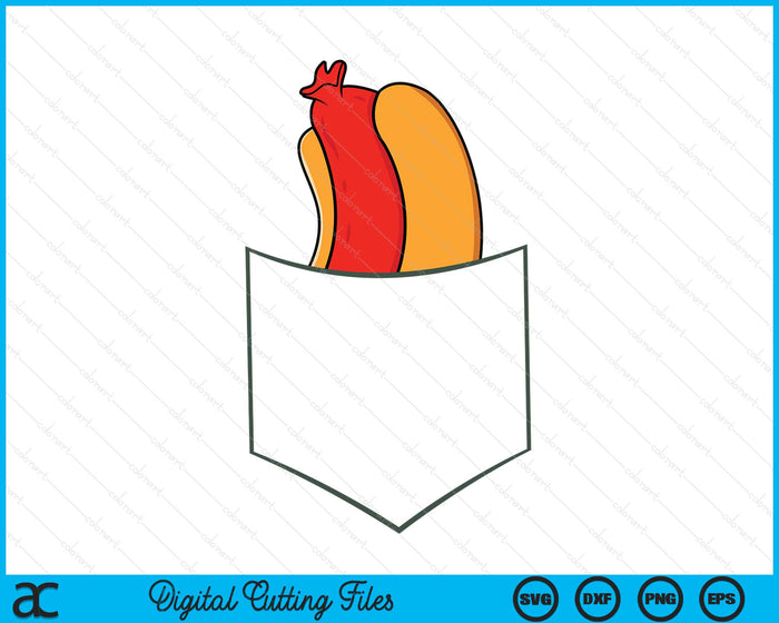 Hotdog In A Pocket Love Hotdog Pocket Hot Dog SVG PNG Digital Printable Files