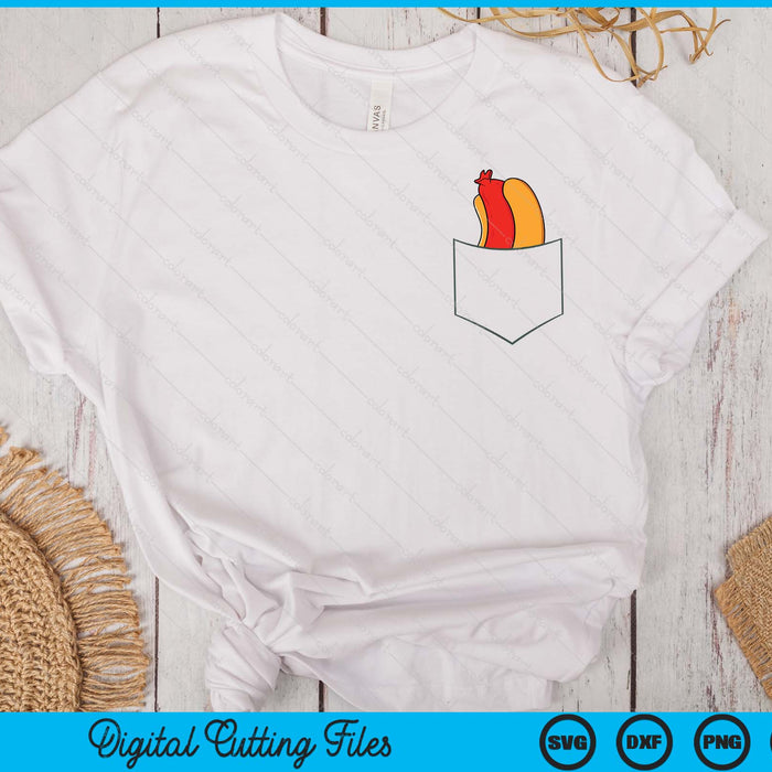 Hotdog In A Pocket Love Hotdog Pocket Hot Dog SVG PNG Digital Printable Files