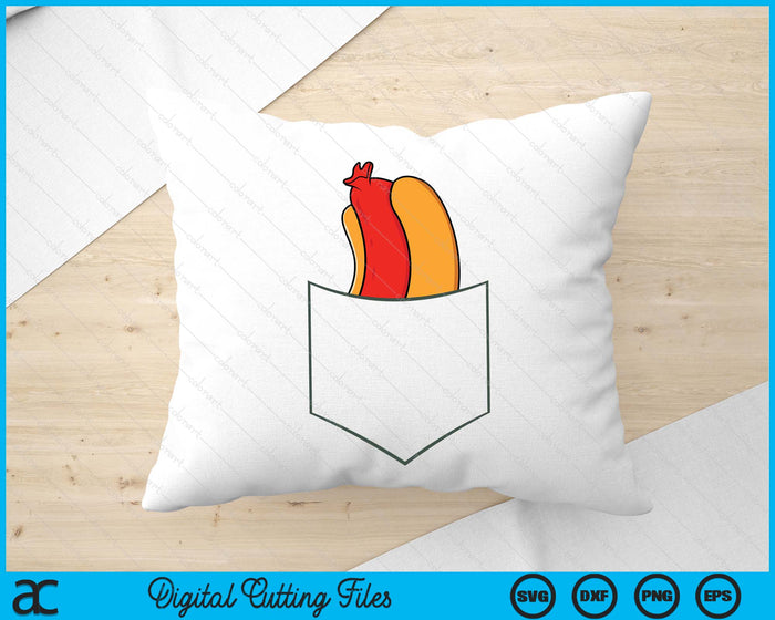 Hotdog In A Pocket Love Hotdog Pocket Hot Dog SVG PNG Digital Printable Files