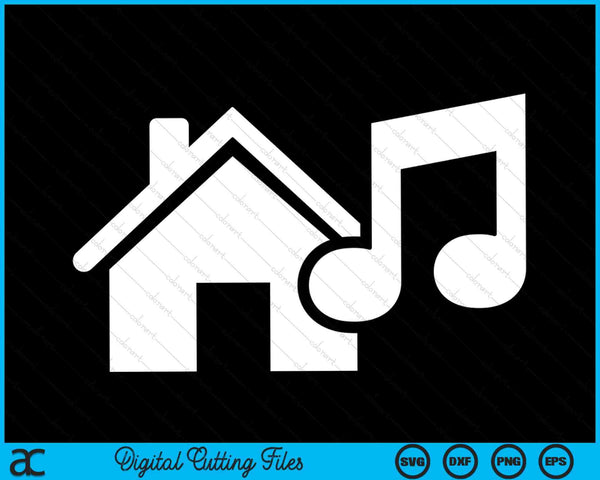 Música house toda la noche SVG PNG Archivos de corte digital