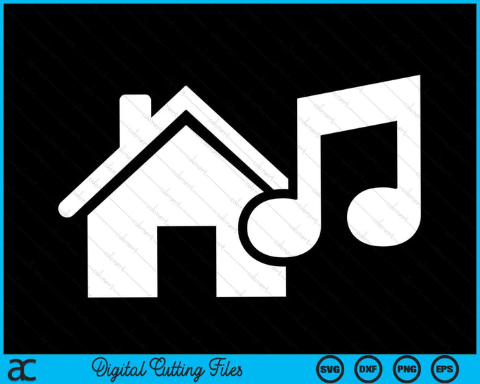 Housemuziek de hele nacht lang SVG PNG digitale snijbestanden