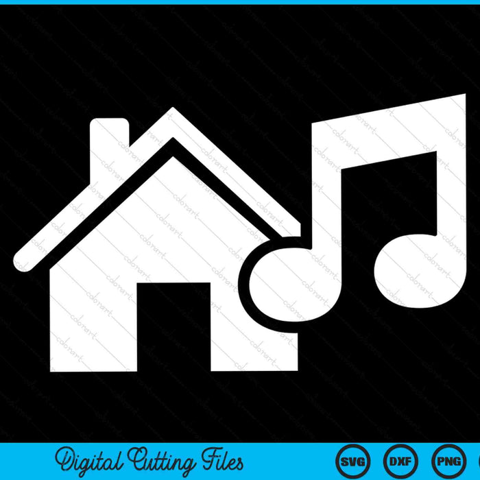 Housemuziek de hele nacht lang SVG PNG digitale snijbestanden