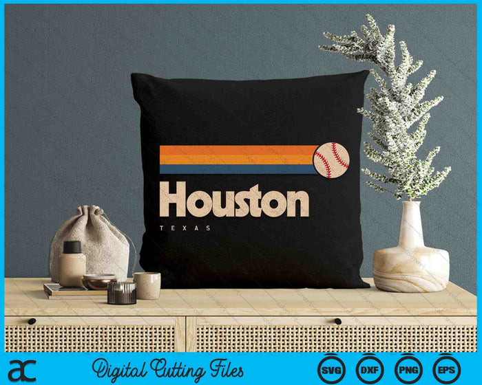 Houston Baseball City Texas Retro Houston SVG PNG Digital Cutting Files