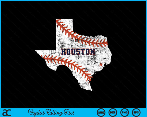 Houston Baseball Vintage Distressed SVG PNG Digital Cutting Files