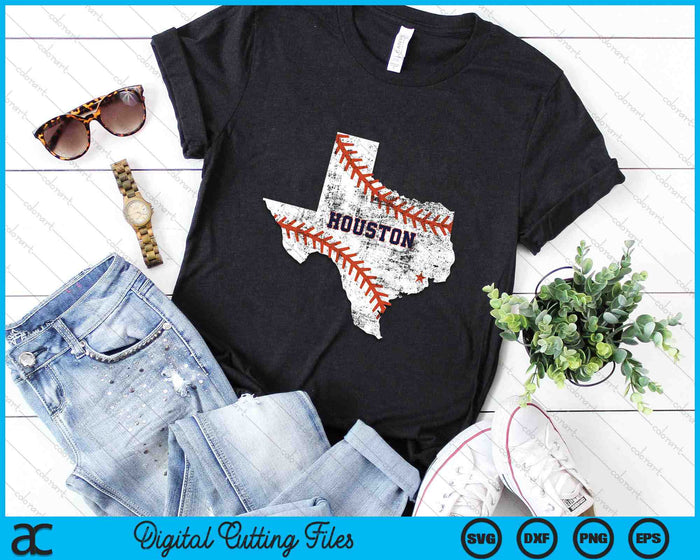 Houston Baseball Vintage Distressed SVG PNG Digital Cutting Files