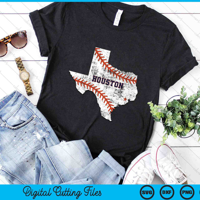 Houston Baseball Vintage Distressed SVG PNG Digital Cutting Files