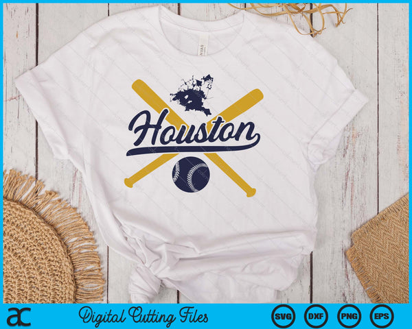 Houston Baseball Vintage Wisconsin Pride Love City SVG PNG Digital Cutting Files