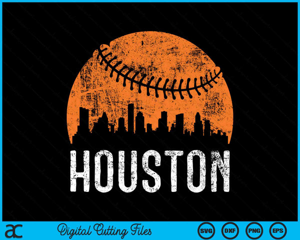 Houston Skyline Houston Baseball SVG PNG Digital Cutting Files