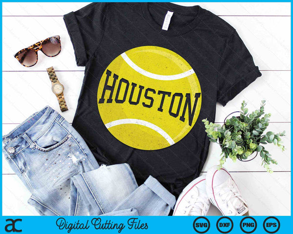 Houston Tennis Fan SVG PNG Digital Cutting Files - on a t-shirt