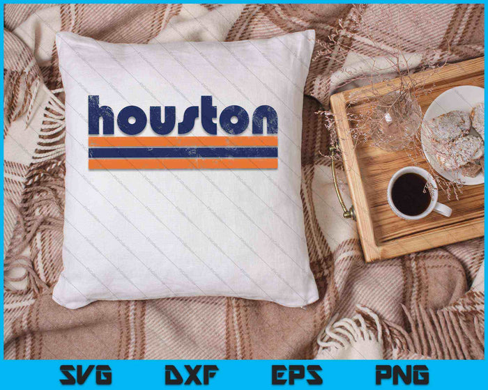 Houston Texas Three Stripe Vintage verweerde SVG PNG snijden afdrukbare bestanden