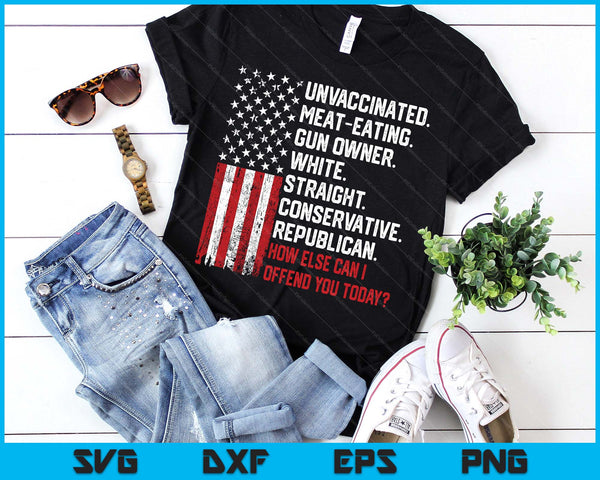 How Else Can I Offend You Today Funny Saying Quote Usa Flag SVG PNG Digital Printable Files
