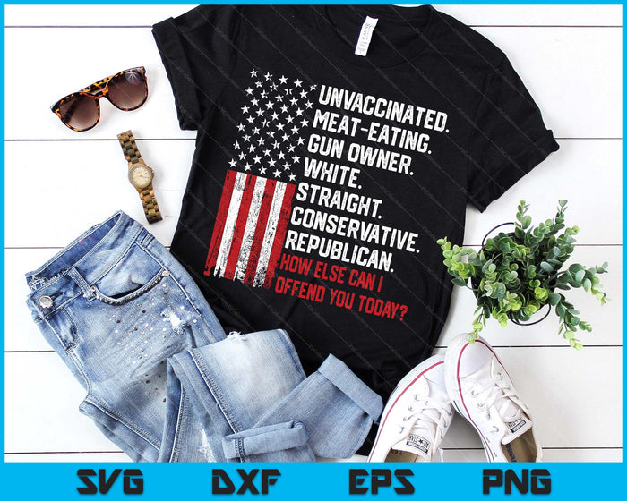 How Else Can I Offend You Today Funny Saying Quote Usa Flag SVG PNG Digital Printable Files