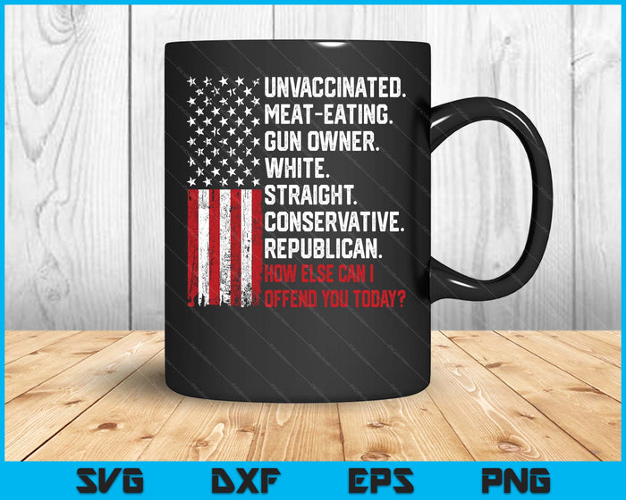 How Else Can I Offend You Today Funny Saying Quote Usa Flag SVG PNG Digital Printable Files