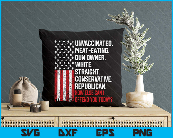 How Else Can I Offend You Today Funny Saying Quote Usa Flag SVG PNG Digital Printable Files