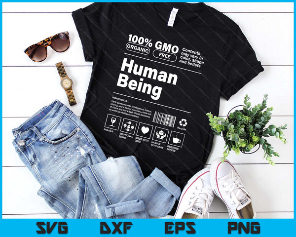 Human Being Personality Nutrition Facts Sarcastic SVG PNG Digital Printable Files