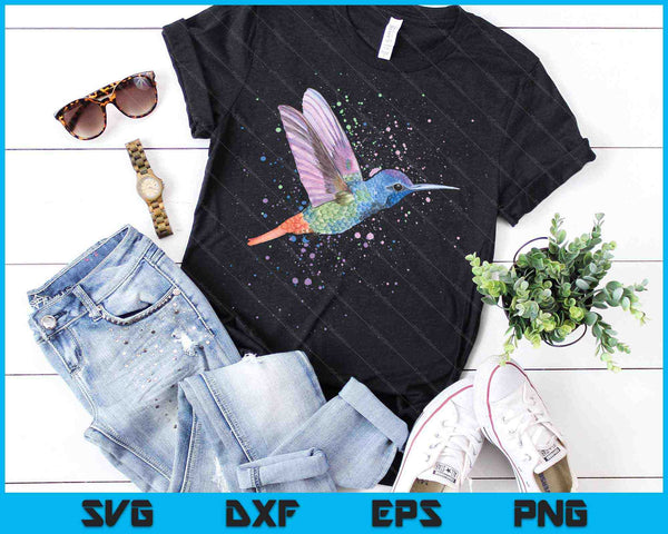 Kolibrie aquarel Art Design SVG PNG digitale snijbestanden - on a t-shirt