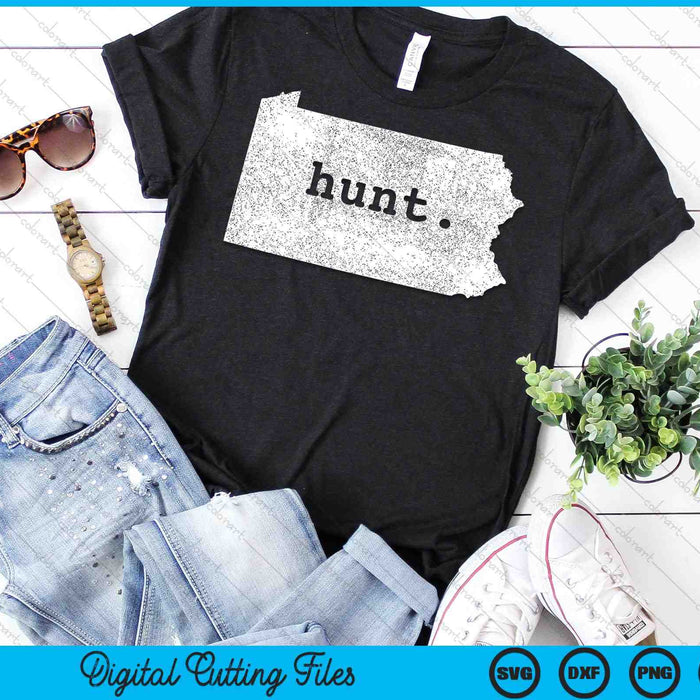 Hunt Pennsylvania Bowhunting State Deer Hunting SVG PNG Archivos de corte digital