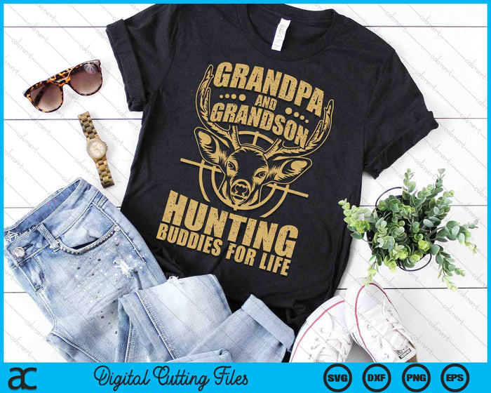 Hunting Buddy Grandpa And Grandson Hunting Buddies SVG PNG Digital Printable Files