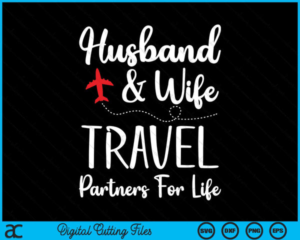 Man en vrouw reispartners voor het leven SVG PNG digitale snijbestanden