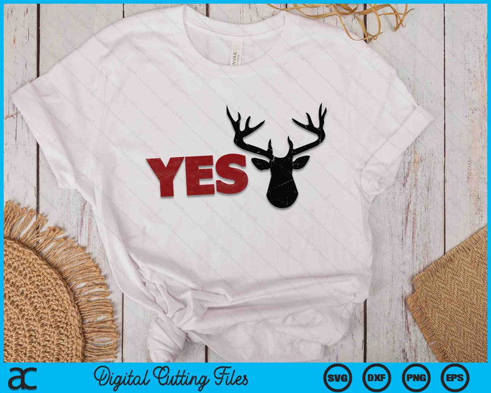 Husband DEER YES Dear Hunting Pun Happy Wife SVG PNG Digital Cutting Files