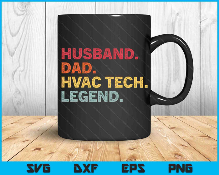 Man vader HVAC Tech legende grappige HVAC technicus mens SVG PNG digitale afdrukbare bestanden