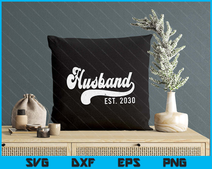 Husband Est. 2030 Married Couple Vintage Matching Wedding SVG PNG Digital Cutting File