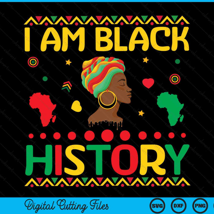 I am Black History Month African American Juneteenth womens SVG cut file