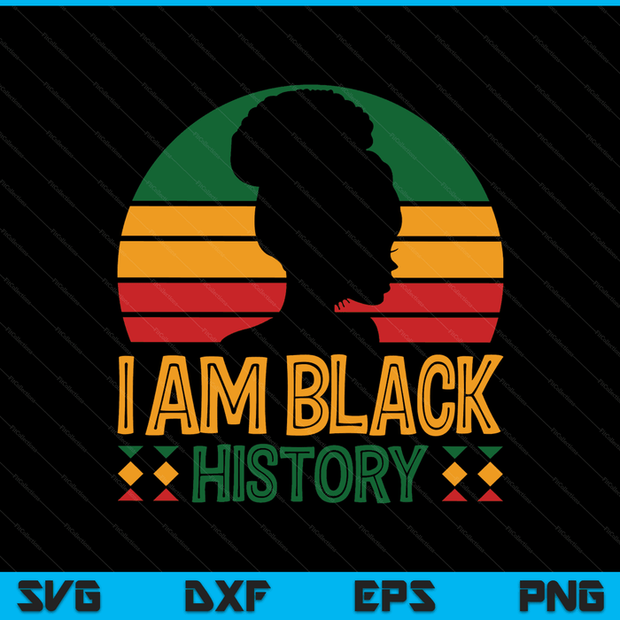 I am Black History Month African American Juneteenth womens SVG cut file