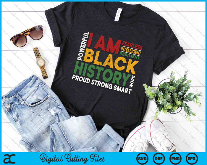 I Am Black History Month African American Pride Celebration SVG PNG Digital Cutting Files